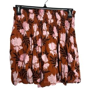 Ganni Monette Georgette Smocked Waist Skirt SZ36 US 4/Small